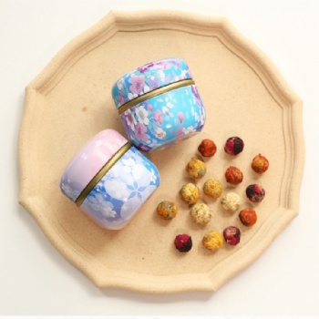 Wholesale Handmade 8 Flavors Mix 3g 16PCs/Tin Mini Size Flowering Blossom Dried Jasmine Rose Hibiscus Flower Tea Balls Gift Kit